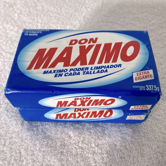 Vintage Don Maximo Detergent Soap Bars Extra Gigante 337.5g X2 - Picture 5 of 8